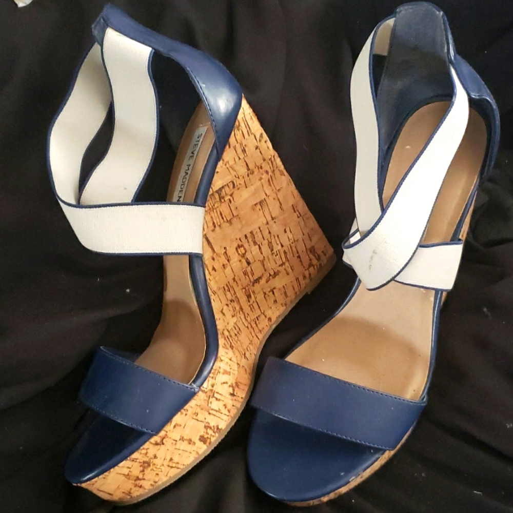 Blue Steve Madden Wedge Sandel